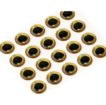 Sybai 3D Epoxy Fish Eyes Rainbow Gold 7mm