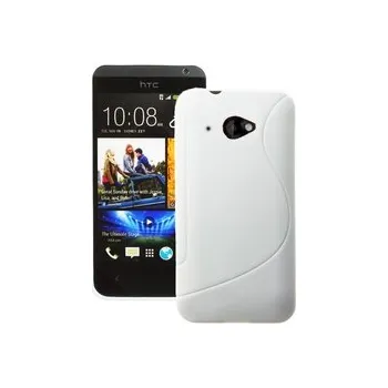 Pouzdro na mobilní telefon Silikonový obal HTC Desire 601 - bílý