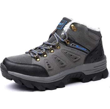 Pánská zimní obuv Pánské zimní boty tenisky trekové s kožíškem Barva: Šedá, Velikost: 40