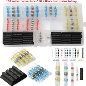 Auto elektroinstalace Kabelová spojka s cínem a smršťovací bužírkou, sada 250 ks