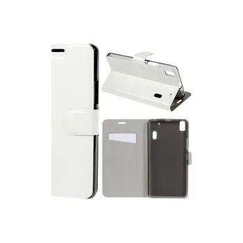 Pouzdro na mobilní telefon Obal knížka Lenovo A7000 - bílá