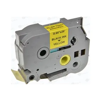 Pásek do tiskárny G&G kompatibilní páska do tiskárny štítků, pro Brother, TZE-651, černý tisk/žlutý podklad, laminovaná, 8m, 24mm