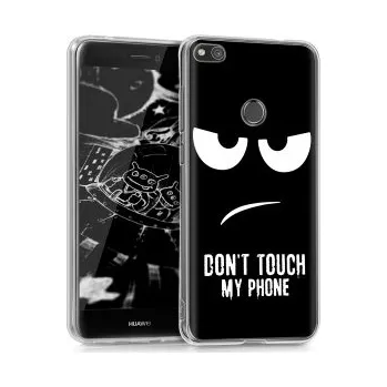 Pouzdro na mobilní telefon Průhledné pouzdro s designem don't touch my phone pro Huawei P9 Lite 2017 - bílá