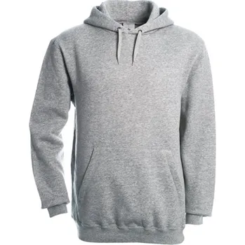 Pánská mikina B&amp;C Unisex mikina přes hlavu WU620 Heather Grey L