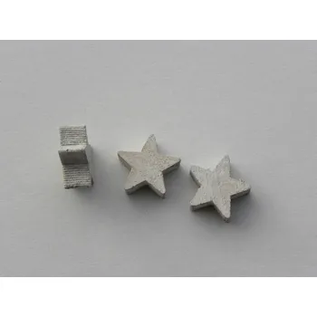 Vánoční dekorace hvězdička silné dřevo bílá