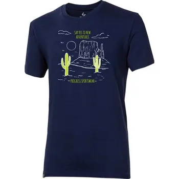 Pánské tričko Triko krátké pánské Progress BARBAR CACTUS, tmavě modré Velikost: XL