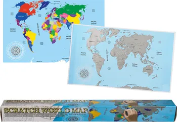 Plakát Stírací mapa světa 82 x 58 cm