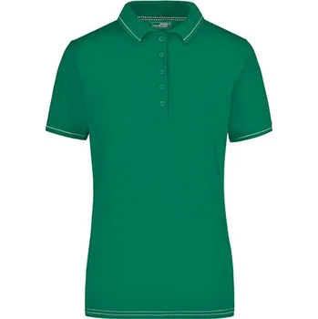 Dámské tričko James&Nicholson Dámská polokošile JN568 Irish Green-White XXL
