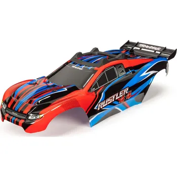 RC vybavení 1:10 Traxxas Rustler 4WD: Karosérie červeno-modrá