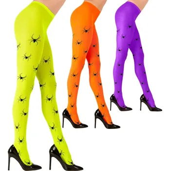 Dámské punčochy Dámské neonové punčocháče s pavouky, různé barvy