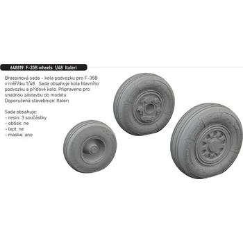 Plastikový model Eduard 1/48 F-35B wheels (ITALERI)