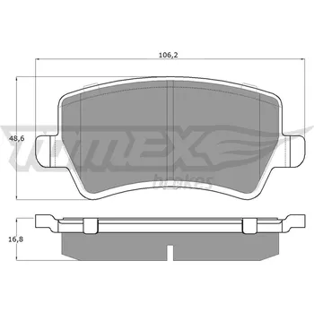 Brzdová destička Sada brzdových destiček, kotoučová brzda TOMEX Brakes TX 14-85