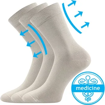 Dámské ponožky Zdravotní ponožky Lonka Drmedik světle šedé Velikost: 39-42 (26-28)