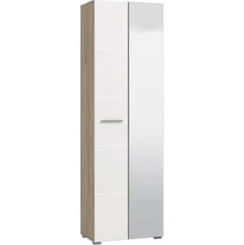 Předsíňová stěna Předsíňová skříň Falka - dub šedý/bílá