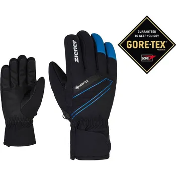 Rukavice Rukavice Ziener Gunar GTX Black/Persian Blue (Lyžařské rukavice)