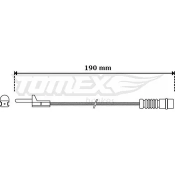 Brzdová destička Výstražný kontakt, opotřebení obložení TOMEX Brakes TX 30-09