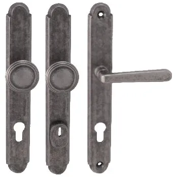 Dveřní kování MP KOVÁNÍ NI - ALT WIEN bezpečnostní kování Provedení: PZ LI/RE (klika oboustranná/koule), Povrch: OGA - Antik šedá, Rozteč: 72 mm