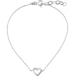 Náramek srdce Angelina z bílého zlata s Brilliance Zirconia