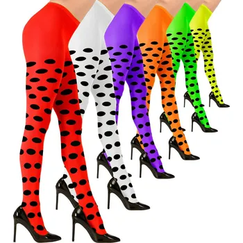 Dámské punčochy Dámské neonové punčocháče s puntíky, různé barvy