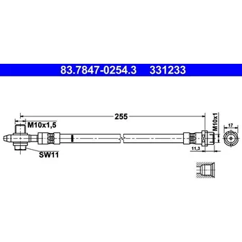 Brzdová hadice Brzdová hadice ATE 83.7847-0254.3