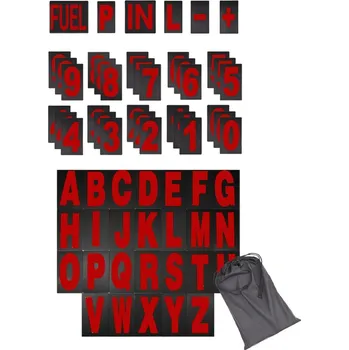 tabulky abecedy a čísel k pitboardu červená