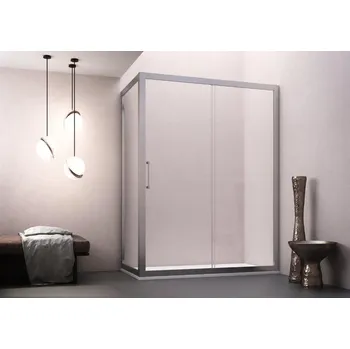 FORTE Obdélníkový kout MAYA KOMBI Barva rámu - Hliník leštěný, Rozměr A - 120, Rozměr B - 90, Směr zavírání - Univerzální Levé / Pravé, Výplň - Čiré bezpečnostní sklo - 6 mm BLMA102CC+BL404CC