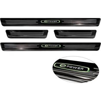 Lišta karosérie Ochranné kryty prahů, VW ID.4, 2020- , E-Power , Glossy black (AV222256)