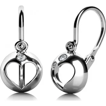 Náušnice Zlaté dětské náušnice Sweet osazené zirkonem Materiál šperku: Bílé zlato