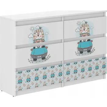 Dětská skříň Komoda pro děti s nádherným lvíčkem 77x30x140 cm