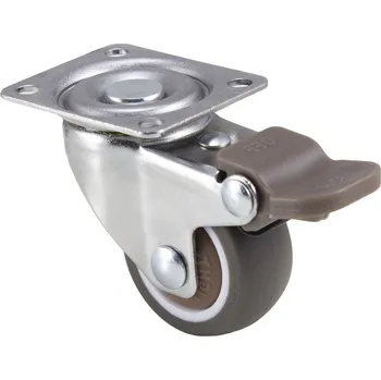 Pojezdové kolečko Nábytkové pryžové kolečko otočné s plotničkou, průměr 50 mm, nosnost 40 kg - LFT-WTP 050 P40