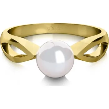 Prsten Půvabný zlatý prsten Taisa s perlou Materiál šperku: Žluté zlato, Velikost: 60