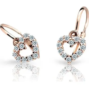 Náušnice CUTIE Dětské náušnice-růžové zlato