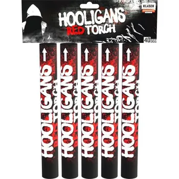 Zábavní pyrotechnika P40C25 Fotbalová Pochodeň Červená + Dým