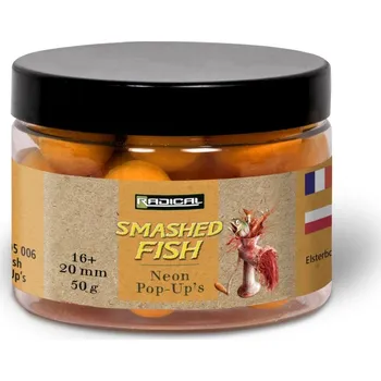 Boilies Radical Smashed Fish Neon Pop Ups Ø16mm,Ø20mm 50g