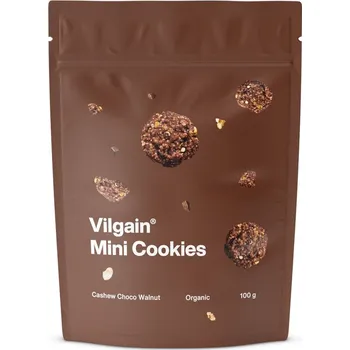 Vilgain Mini Cookies BIO – kešu, čokoláda a vlašské ořechy 100 g