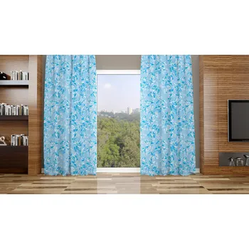 Orbytex Zatemňovací závěs hotový - Ester modrá Rozměry: Š/V 145x150 (1ks), Vršek závěsu: KROUŽKY