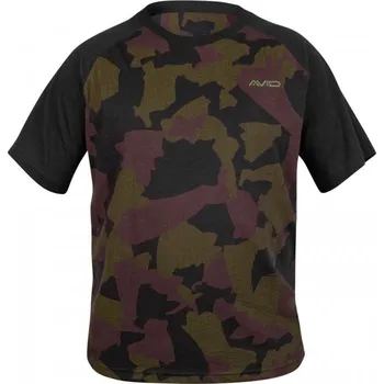 Rybářské oblečení Avid Carp - triko Distortion Camo Lite T-Shirt - S