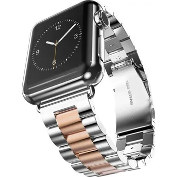 Řemínek na hodinky Luxusní řemínek z nerezové oceli pro Apple Watch Ultra 49mm / 46mm / 45mm / 44mm / 42mm - stříbrnobronzový