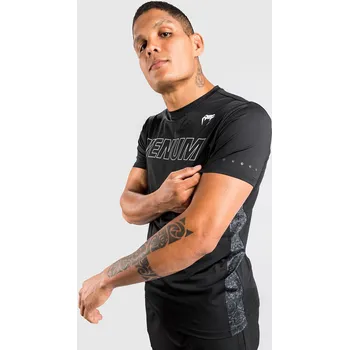 Pánské tričko Pánské funkční tričko Venum Classic Evo Dry Tech - krátký rukáv - Black/White Velikost: M