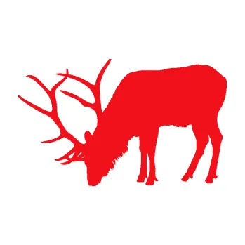 Samolepící dekorace SAMOLEPKA Jelen 008 levá (10 - červená) NA AUTO, NÁLEPKA, FÓLIE, POLEP, TUNING, VLASTNÍ TEXT, TISK, AUTOSAMOLEPKY.cz, POLEPY, OBRÁZEK, LOGO, SAMOLEPKY