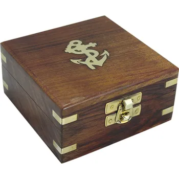 SEA CLUB Dřevěný box 7,5x7,5 cm s kotvou 9457