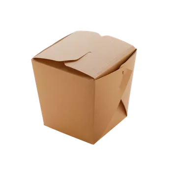 Jednorázové nádobí EcoPack Papírový box EKO na nudle 560 ml hranaté dno hnědý bal/35 ks Balení: 1