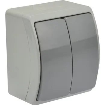 vypínač vypínač sériový ViPlast K5 IP44 šedý č.5