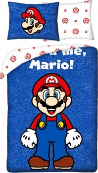 Ložní povlečení Halantex Super Mario Its Me, Mario! 140 x 200, 70 x 90 cm zipový uzávěr