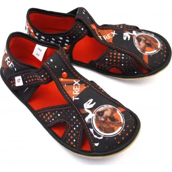 Chlapecké bačkory Bačkůrky capáčky BAREFOOT EF 386 T-rex otevřené velikost: 31