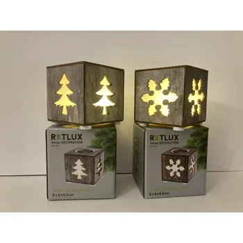 vánoční dekorace svítící stojan pod čajovou svíčku Stromeček LED retlux RXL 353