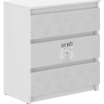 Dětská skříň Komoda do dětského pokoje s macíkem 76x40x70 cm