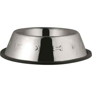 Miska pro psa Miska nerez s gumou KOSTIČKY 0,7l/17cm