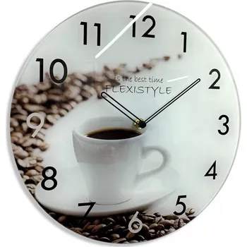 Hodiny Kvalitní kuchyňské hodiny s kávou 30 cm