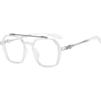 Brýlová obroučka Pánské brýle proti modrému světlu - Transparentní stříbrné